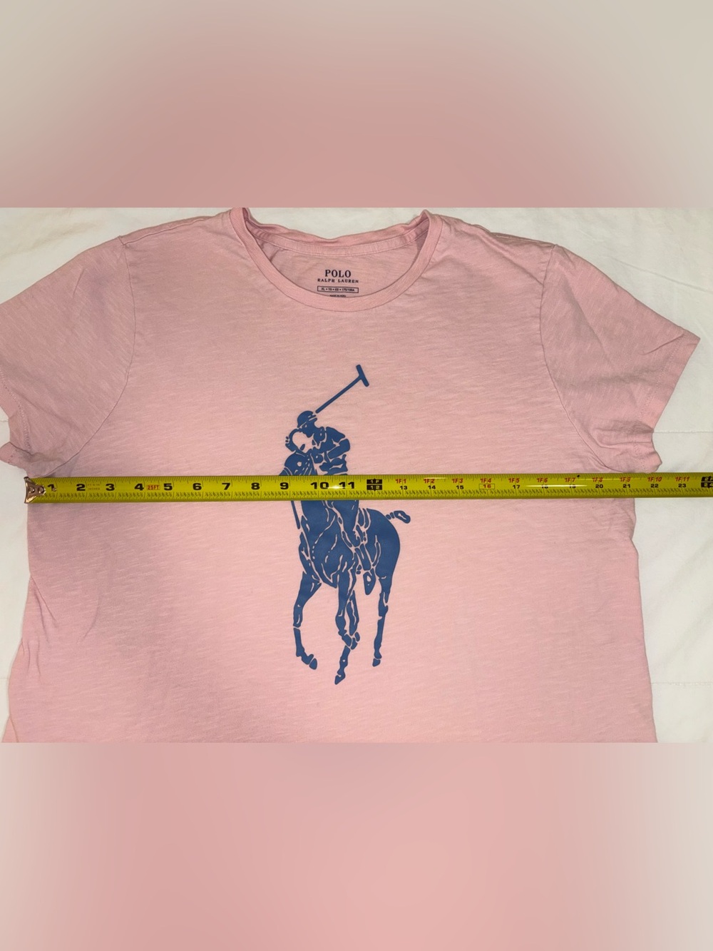 Polo Ralph Lauren  Women’s Big Pony Graphic Tee Pink Blue Logo T-Shirt - XL - Picture 4 of 14